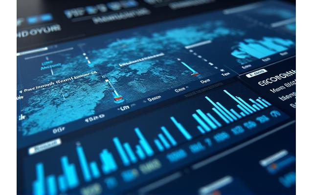 Screenshot de um dashboard mostrando previsões de várias espécies de peixes sobrepostas a um mapa de ecossistemas marinhos.